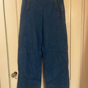 Old Navy Sky-Hi Wide Leg Denim Pants